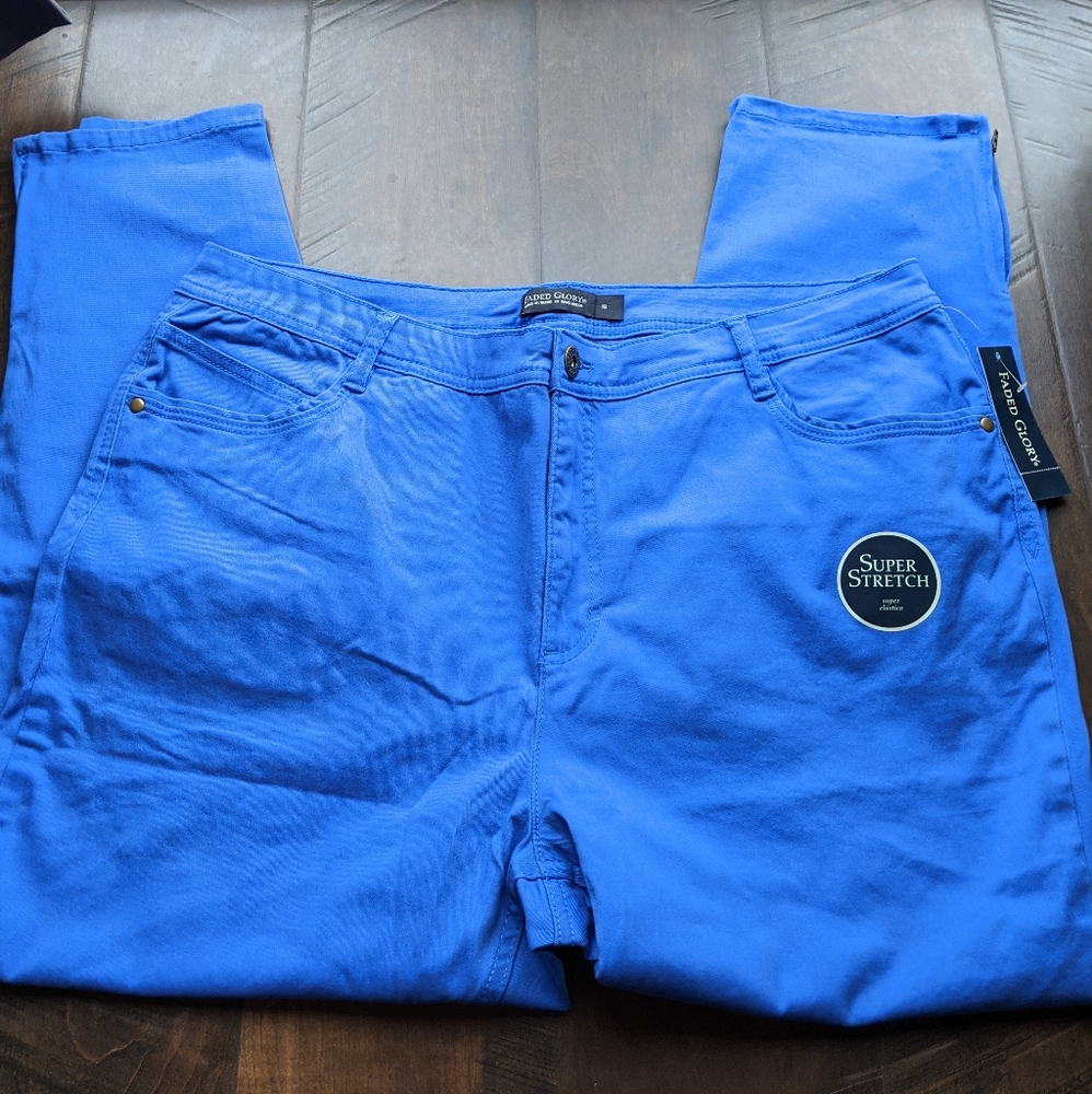 New Blue Zipper Pants